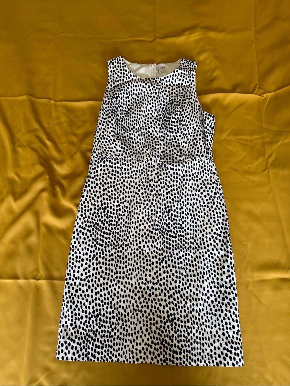 J. Crew Black and White Spot Sheath Dress